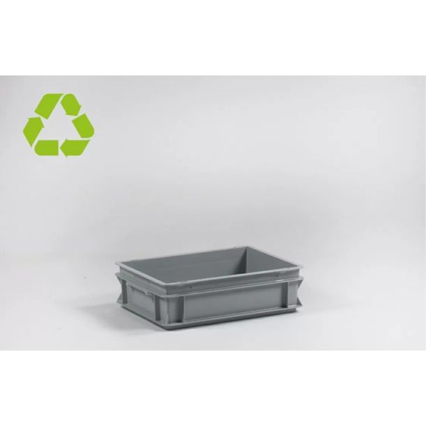 Euronorm bak 400 x 300 x 120 mm (lxbxh) - 10 liter - Grijs
