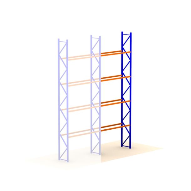 Stow palletstelling aanbouwsectie 6500 x 1800 x 1100 mm (hxbxd) 4 niveaus - 2400 kg